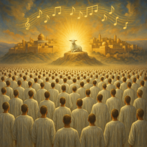 The 144,000 standing with the Lamb on Mount Zion in Revelation 14